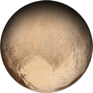 Pluto Dwarf Planet Portrait PNG