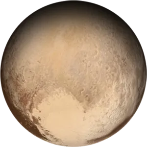 Pluto Dwarf Planet Portrait PNG Image