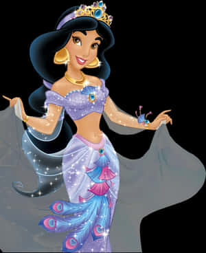 Png Transparent Disney Princess Jasmine - Ariel Jasmine Disney Princess, Png Download PNG with transparent background