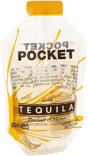 Pocket Tequila Pouch Transparent Background PNG Image