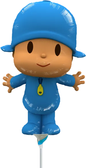 Pocoyo Character Blue Outfit PNG Image