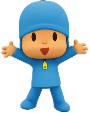 Pocoyo Character Pose PNG Image