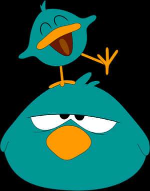 Pocoyo Friends Sleepy Birdand Pato PNG image with transparent background