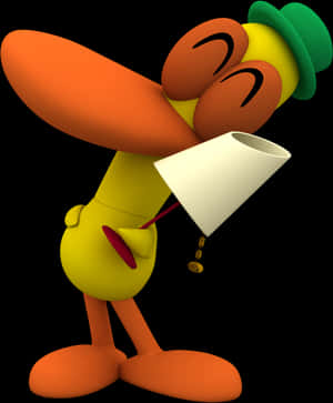 Pocoyo Pato Megaphone Fun PNG image with transparent background