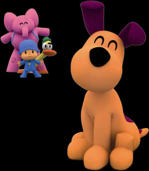 Pocoyoand Friends Characters PNG image with transparent background