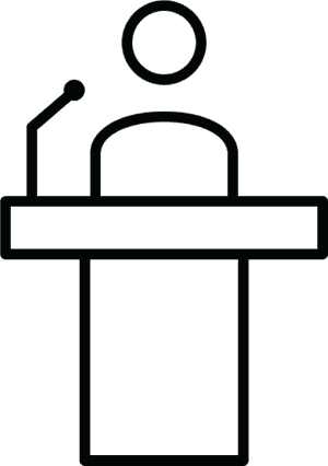 Podium Speaker Icon PNG image with transparent background