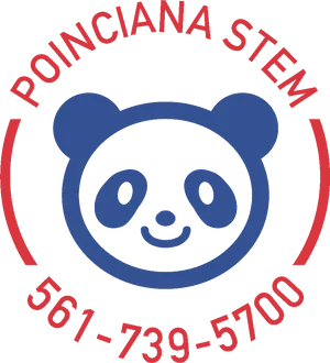 Poinciana S T E M Panda Logo PNG Image