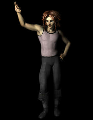 Pointing Elf3 D Character PNG image with transparent background