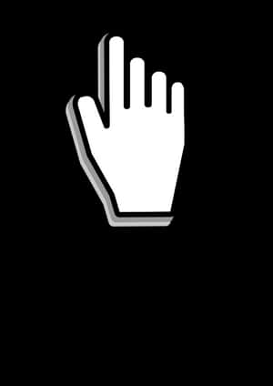 Pointing Hand Icon Black Background PNG image with transparent background