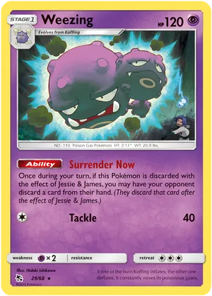 Pokemon Card Weezingwith Ability PNG Image