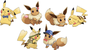 Pokemon Let's Go Eevee Outfits, HD Png Download PNG image with transparent background