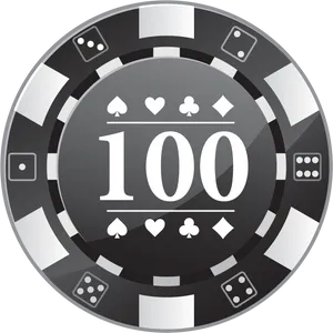 Poker Chip Value100 PNG Image