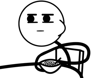 Poker Face Meme Character PNG Image