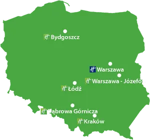 Poland Map Cities Hashtags PNG Image