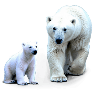 Polar Bear Mother and Cub PNG 77 PNG image with transparent background