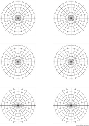 Polar Plane Graph Paper Main Image - Blank Polar Graph Sheet PNG with transparent background