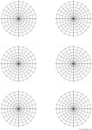 Polar Coordinate Grids Set PNG Image