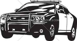 Police Car Illustration PNG Image