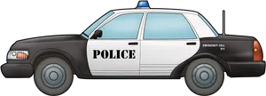 Police Car Illustration PNG Image