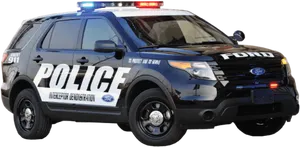 Police Interceptor S U V On Duty PNG Image