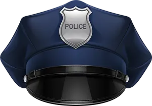 Police Officer Cap Illustration PNG Image