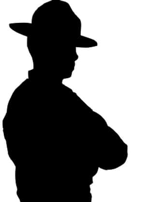 Police Officer Silhouette PNG image with transparent background
