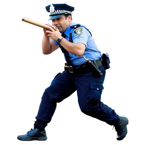 Police Officer With Baton Png Hmp PNG Image