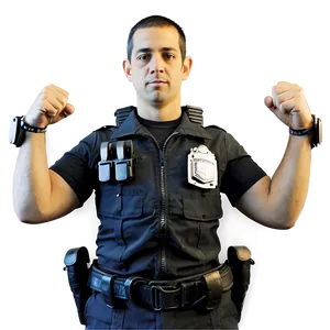 Police Officer With Handcuffs Png Vux4 PNG Image