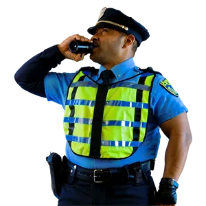 Police Officer With Megaphone Png Suo85 PNG Image