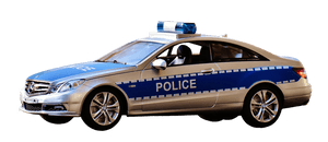 Police Patrol Car Mercedes Benz PNG image with transparent background