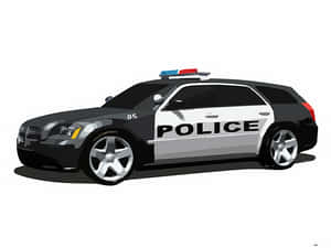 Police Patrol Vehicle Illustration PNG image with transparent background