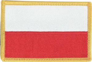 Polish Flag Embroidered Patch PNG Image