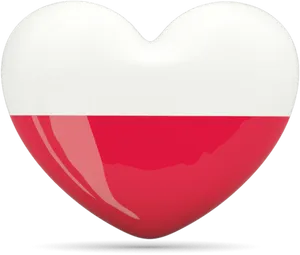 Polish Love Heart Graphic PNG Image