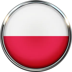 Polish National Flag Button PNG Image