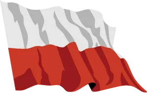 Polish National Flag Waving PNG Image