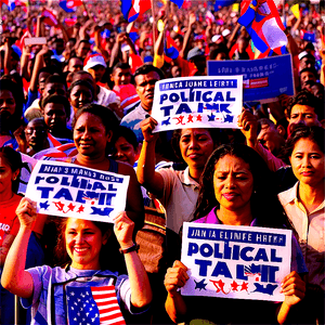 Political Rally Crowd PNG 06242024 PNG with transparent background