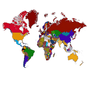 Political World Map PNG tem20 PNG image with transparent background