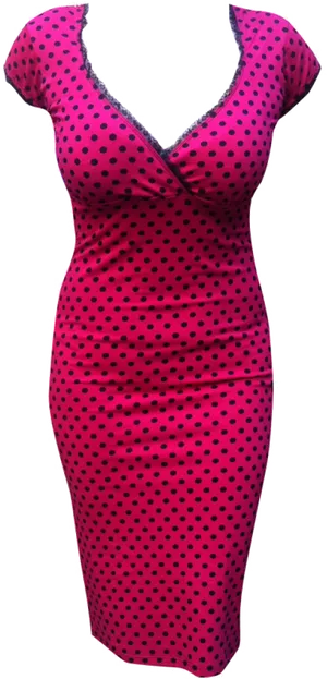 Polka Dot Dress Mannequin PNG Image