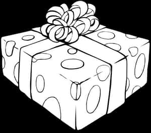 Free Vector Gift Line Art - Gift Box Clipart Black And White, HD Png Download PNG image with transparent background