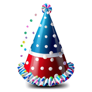 Polka Dot Party Hat PNG 05042024 PNG