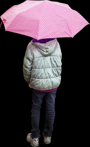 Polka Dot Umbrella Protection PNG image with transparent background