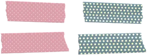 Polka Dot Washi Tape Collection PNG Image