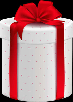 White Gift Box With Red Bow Png Clipart Image Christmas - Christmas Gift Box Png, Transparent Png PNG
