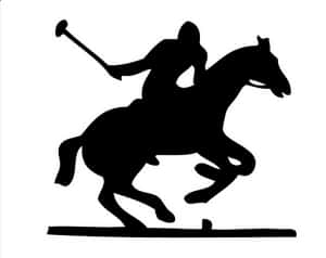 Polo Player Silhouette PNG image with transparent background