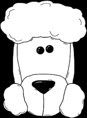 Poodle Clipart Outline PNG image with transparent background