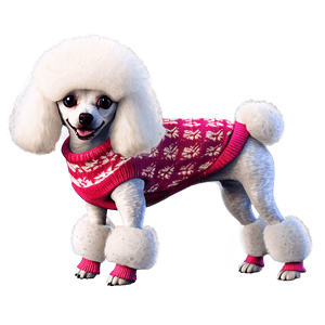 Poodle in Sweater PNG 06112024 PNG image with transparent background