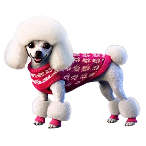 Poodle In Sweater Png 06112024 PNG Image