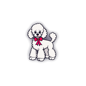 Poodle with Bow Design PNG 58 PNG image with transparent background