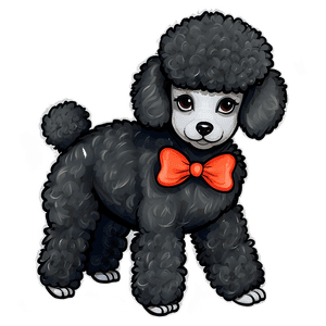 Poodle with Bow Design PNG uvc77 PNG image with transparent background