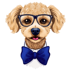Poodle with Glasses PNG ubj PNG image with transparent background